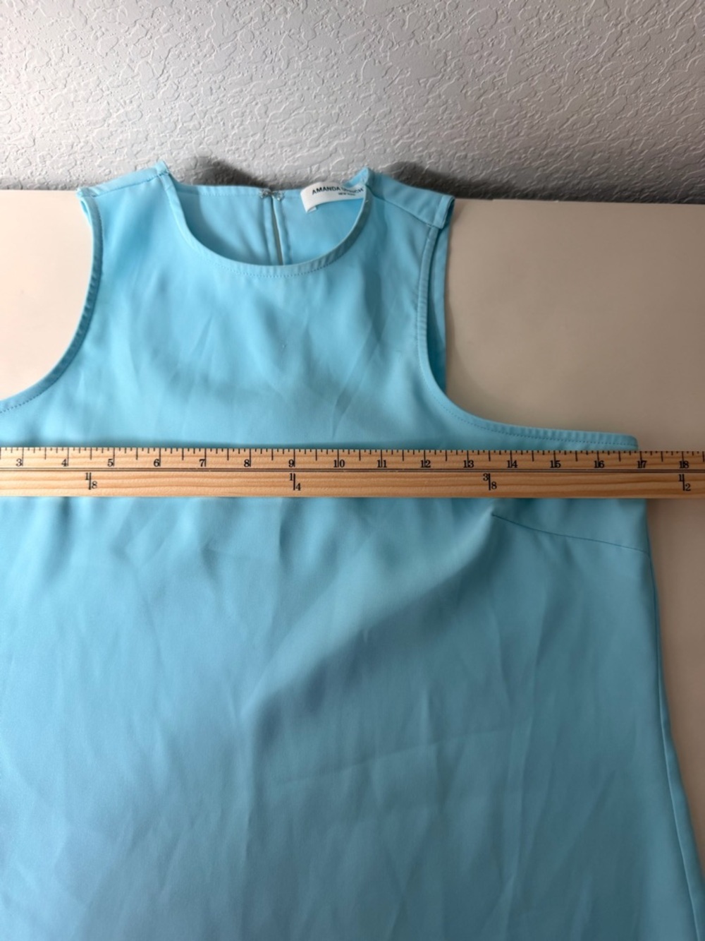 Amanda Uprichard Light Blue Sleeveless Blouse | Back Detail Designer Tank Top - Picture 6 of 7